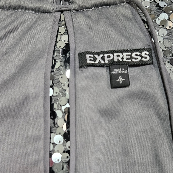 COPY - Express Sequin Gray Racerback Dress S - Picture 3 of 4